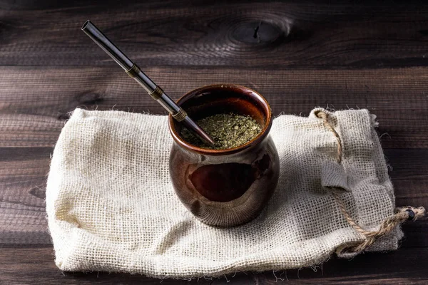 Yerba mate with accesories — стоковое фото