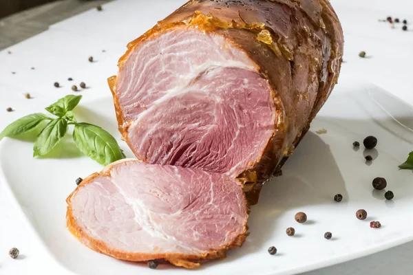 Tasty homemade ham — Stock Photo, Image