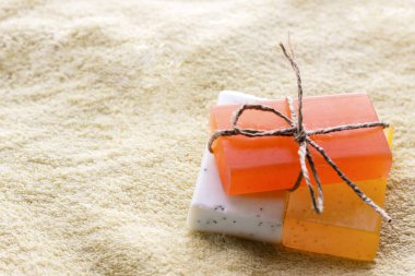 renk güzel kokulu sabun. Spa konsept arka plan