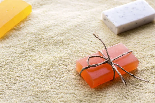 renk güzel kokulu sabun. Spa konsept arka plan