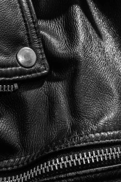 Leather jacket close up — Stock Photo, Image