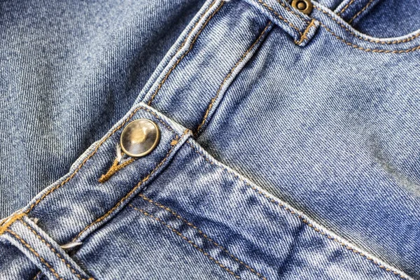 Jeans azuis de perto — Fotografia de Stock