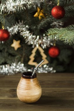 bokeh arka plan üzerinde Noel biblo