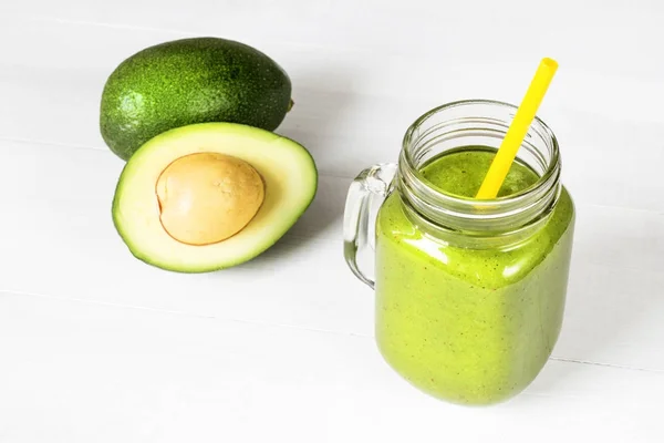 Bebida Fresca Licuado Aguacate Concepto Estilo Vida Saludable — Foto de Stock