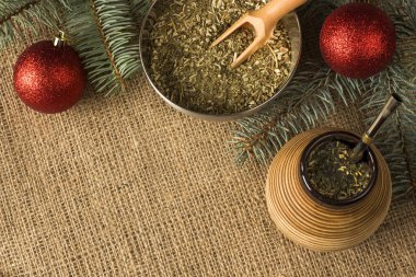 yerba dostum Noel arka plan. kopya alanı ile görüntü