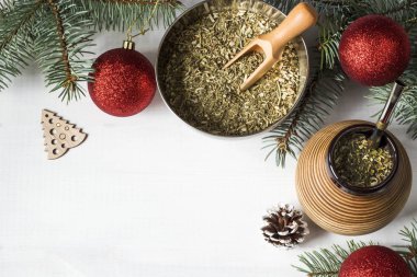 yerba dostum Noel arka plan. kopya alanı ile görüntü