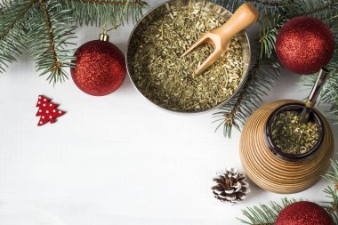 yerba dostum Noel arka plan. kopya alanı ile görüntü