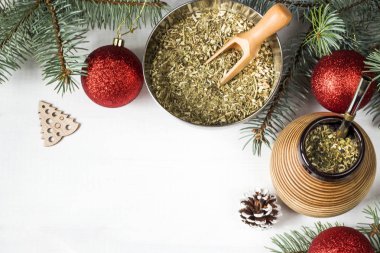 yerba dostum Noel arka plan. kopya alanı ile görüntü