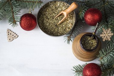 yerba dostum Noel arka plan. kopya alanı ile görüntü