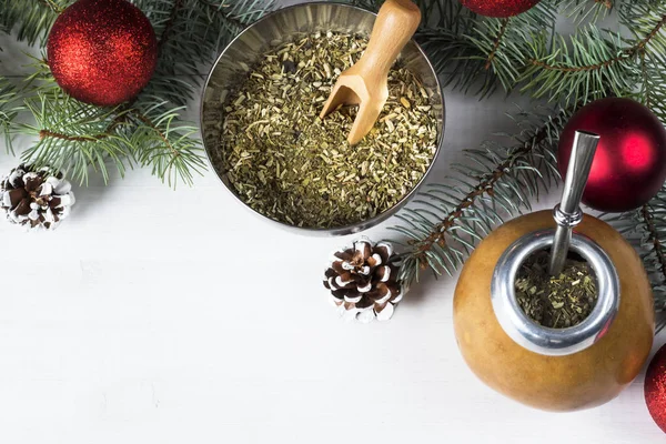 Yerba dostum Noel arka plan kopya alanı ile