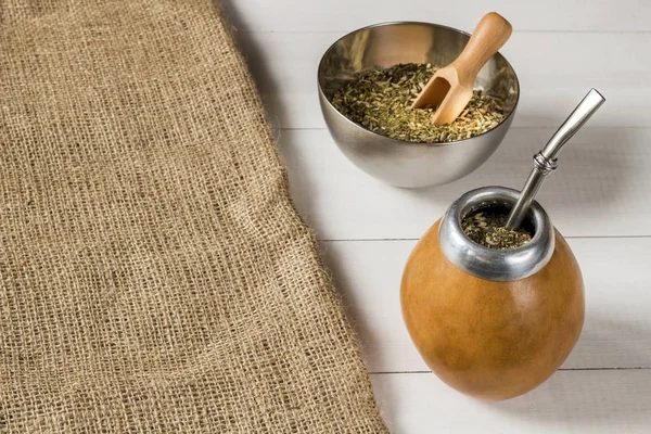 Yerba Mate Med Tillbehör — Stockfoto