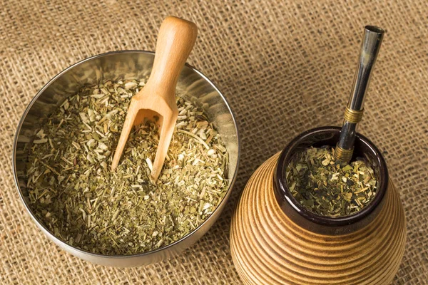 Traditionelles Yerba Mate Getränk — Stockfoto