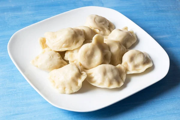 Tradycyjne Polskie Pierogi Nazwie Pierogi Ruskie — Zdjęcie stockowe