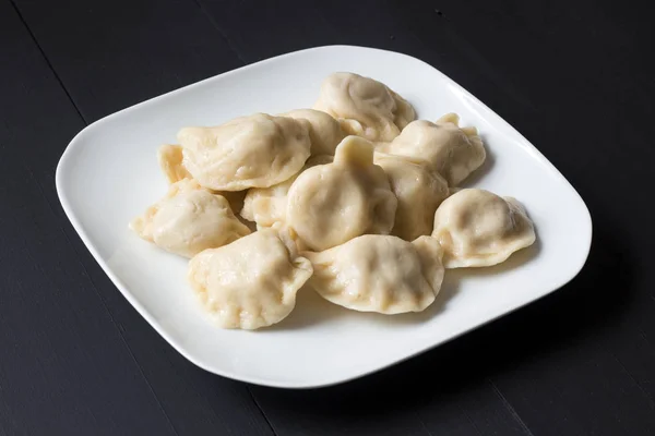 Traditional Polish Dumplings Called Pierogi Ruskie — Stock Photo, Image