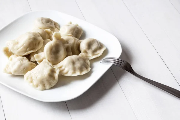 Tradycyjne Polskie Pierogi Nazwie Pierogi Ruskie — Zdjęcie stockowe