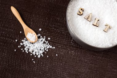 beyaz kristal tuz konsept fotoğraf