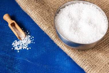 beyaz kristal tuz konsept fotoğraf