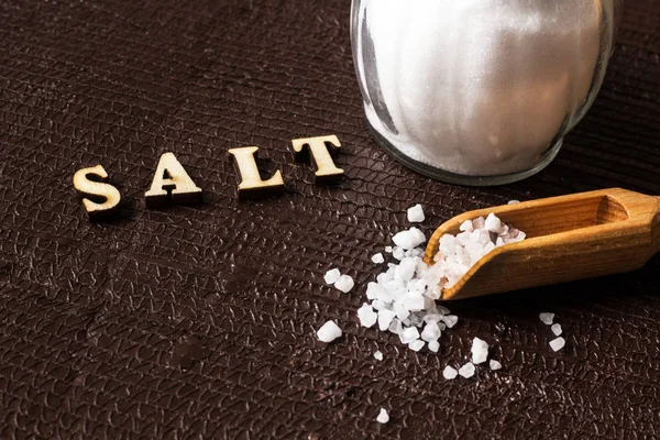 White Crystal Salt Concept Photo — Stock Photo, Image