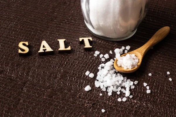 White Crystal Salt Concept Photo — Stock Photo, Image