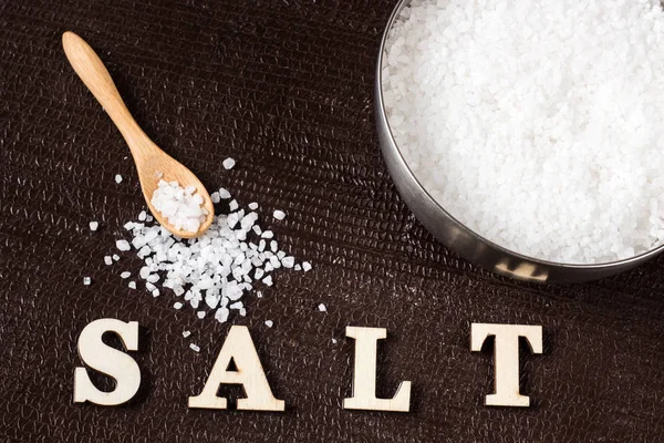 White Crystal Salt Concept Photo — Stock Photo, Image