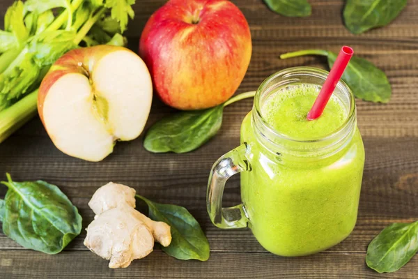 Green Smoothie Cocktail Drink — Stock Photo, Image