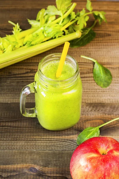 Bebida Coquetel Smoothie Verde — Fotografia de Stock