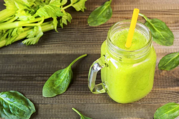 Bebida Coquetel Smoothie Verde — Fotografia de Stock