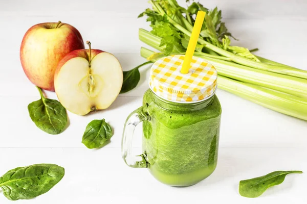 Bebida Coquetel Smoothie Verde — Fotografia de Stock