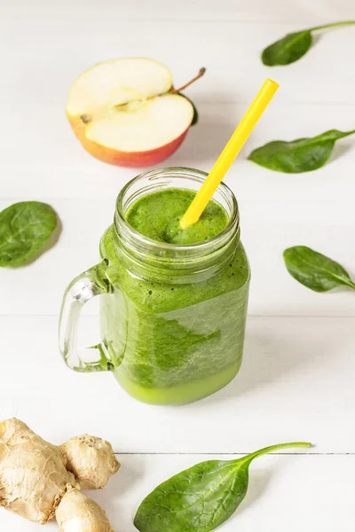 Bebida Coquetel Smoothie Verde — Fotografia de Stock