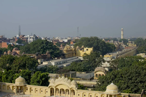Paisagem da cidade de Jaipur na Índia a vista superior — Fotografia de Stock
