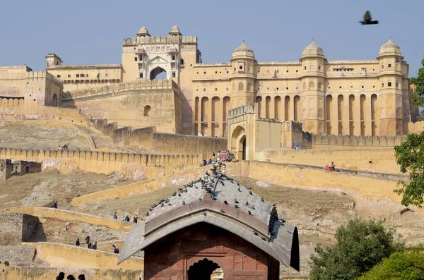 Amber's fort in India de stad van Jaipur — Stockfoto