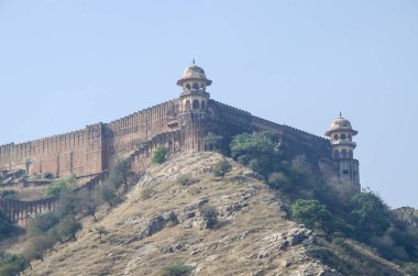 Dağda Hindistan'da bir kale mimari eski yapılar