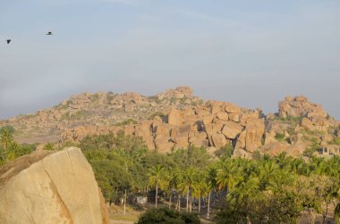 Antik şehir Hampi Hindistan yok