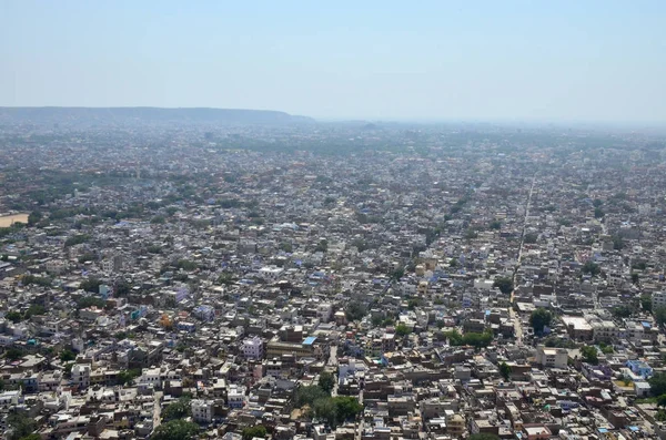 Prachtige Landschap Van Stad Van Jaipur India Het Bovenaanzicht — Stockfoto