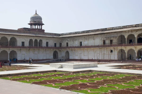 Dzhuma Mesquita Forte Vermelho Para Cidade Agra Índia — Fotografia de Stock
