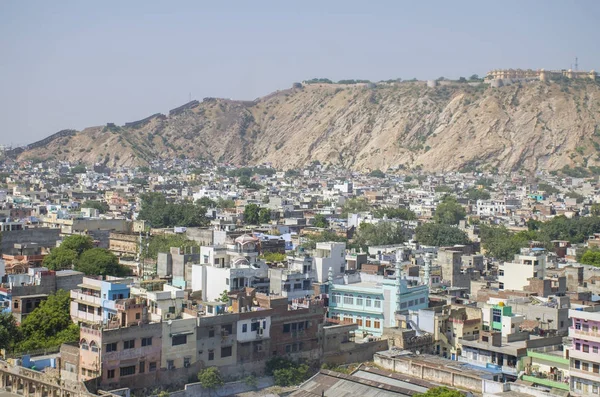 Landschap Van Stad Van Jaipur India Het Bovenaanzicht — Stockfoto