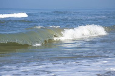 Hindistan 'da dalgalı mavi deniz