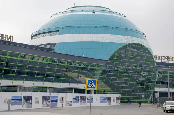 Building International Airport Nursultan Kazakhstan Royaltyfria Stockfoton