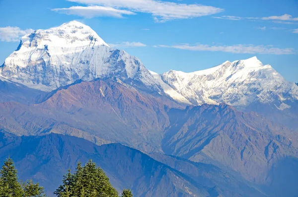 Jungle Landscape Himalayas Nepal Beautiful Mountains Blue Sky — Stock Photo, Image