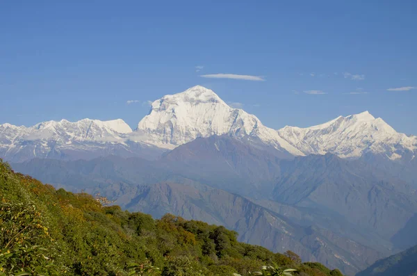 Landscape Snow Peaks Mount Himalayas Nepal — Stock Photo, Image
