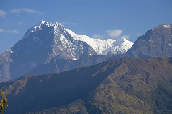 Paisagem Picos Neve Monte Himalaia Nepal — Fotografia de Stock