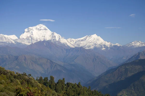 Landscape Snow Peaks Mount Himalayas Nepal — Stock Photo, Image