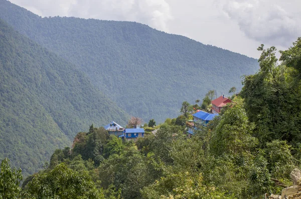 Paisaje Casa Las Montañas Del Himalaya Nepal — Foto de Stock