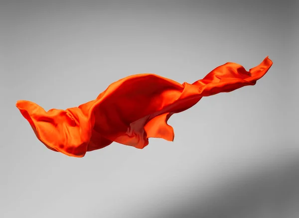 Orange flying fabric — Stock Photo, Image