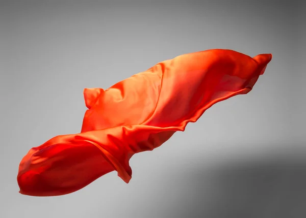 Orange flying fabric — Stock Photo, Image