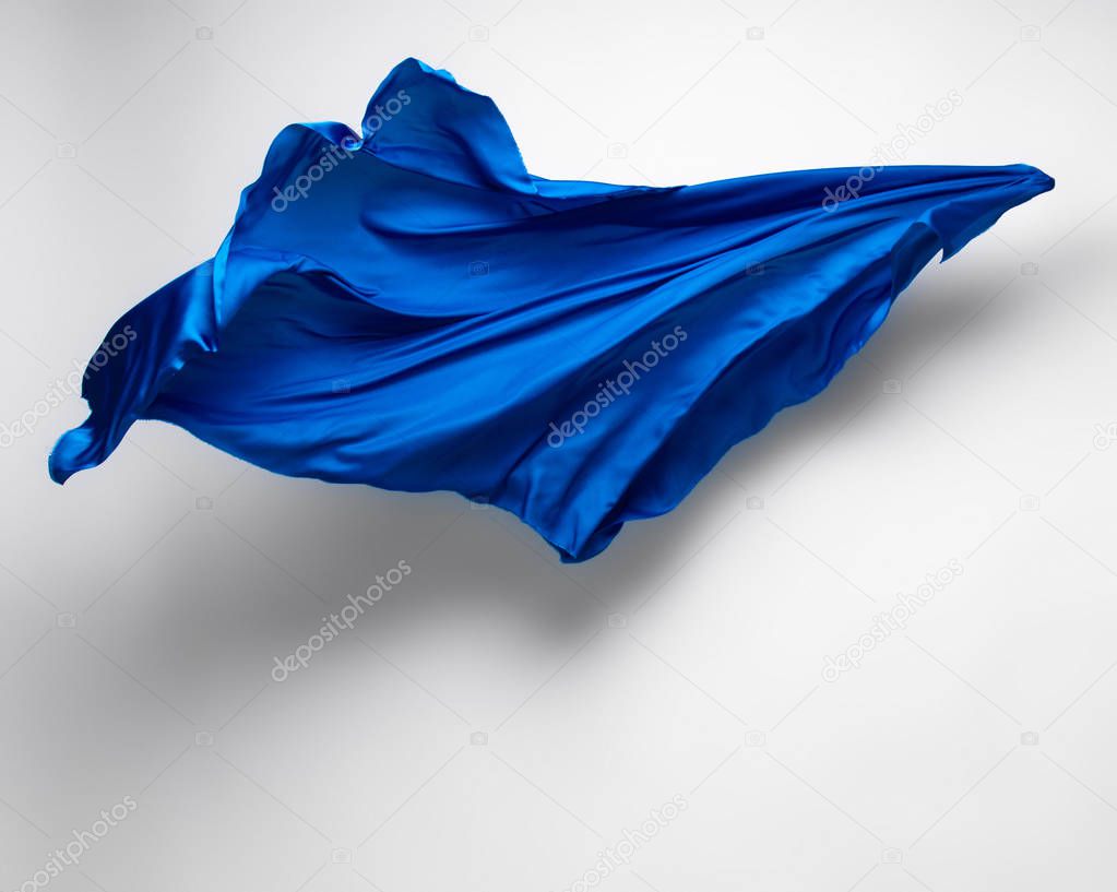 abstract blue fabric in motion