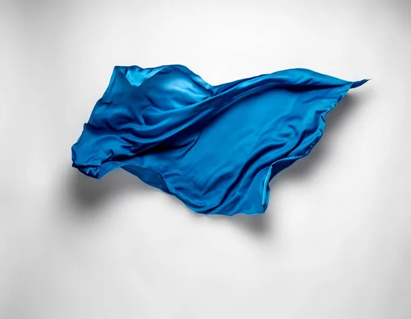 Абстрактна синя тканина в русі — стокове фото