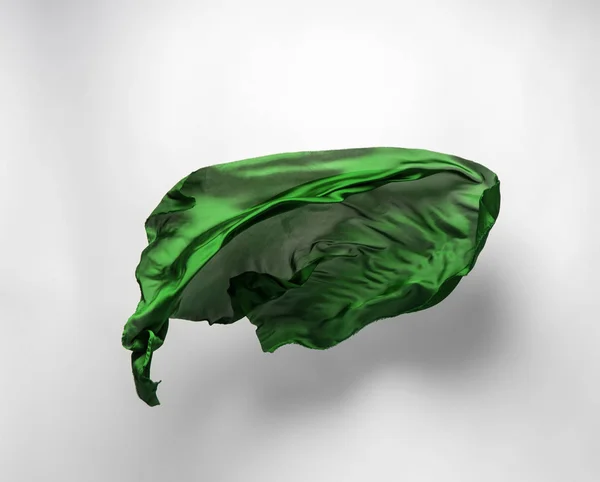 Zelený létající tkanina — Stock fotografie