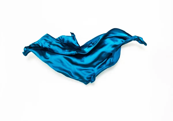Tecido azul abstrato em movimento — Fotografia de Stock