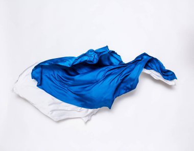 hareket soyut mavi ve beyaz kumaş